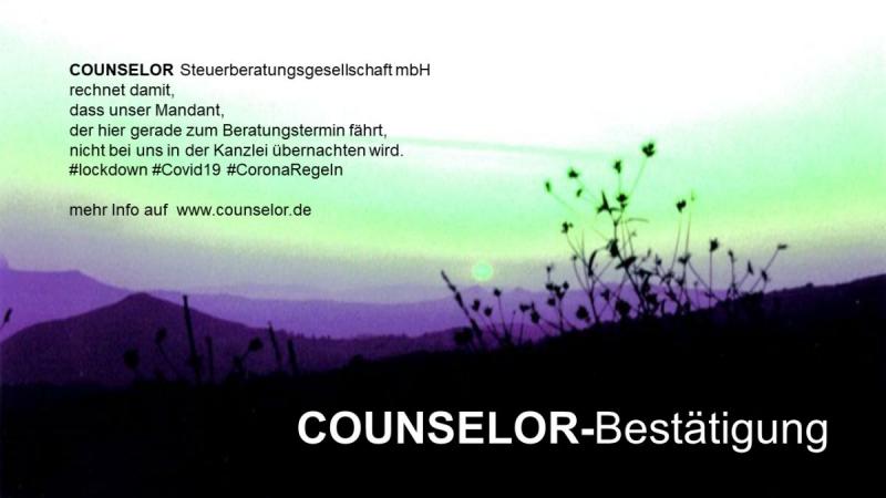 COUNSELOR-Bestätigung-zu-lockdown