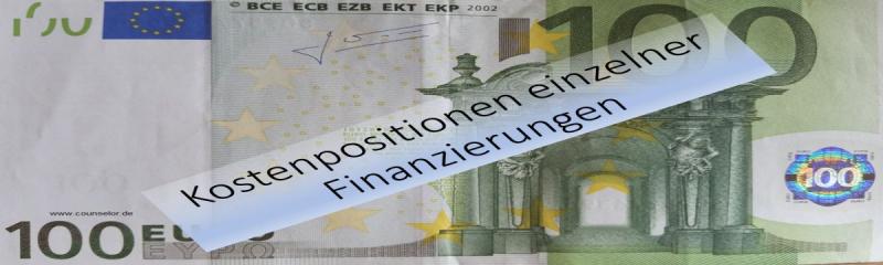 Kostenpositionen von Finanzierungen