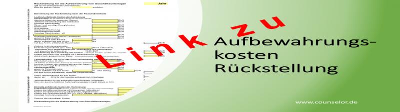 Rückstellung Aufbewahrungskosten