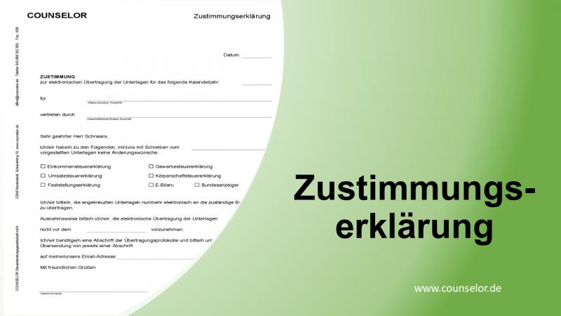 Zustimmungserklärung D