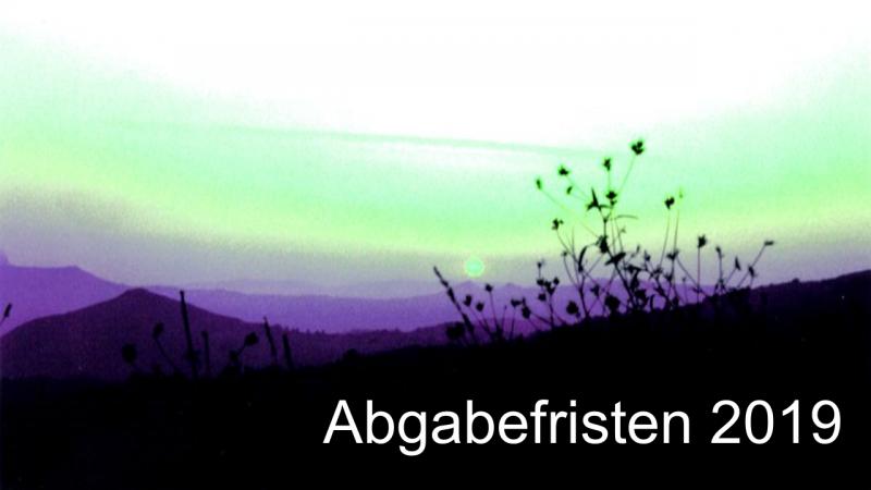 Abgabefristen 2019