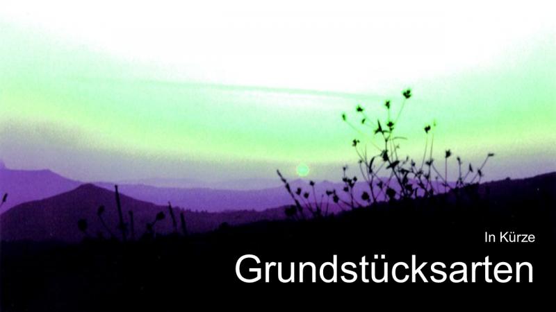 Grundstücksarten in Kürze