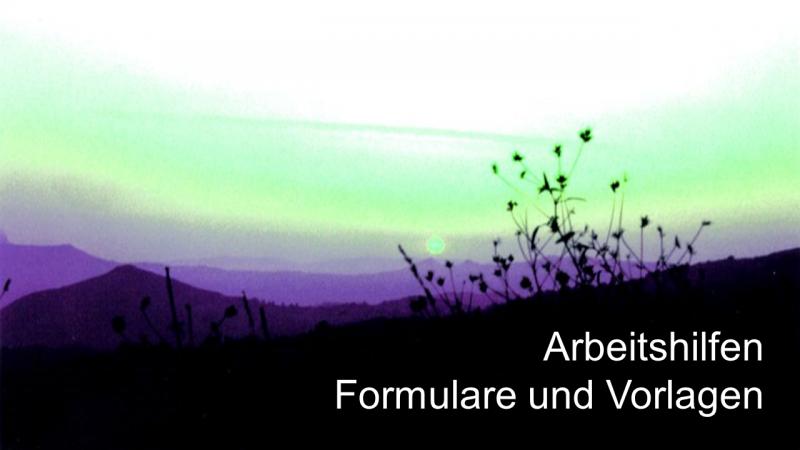 Arbeitshilfen Formulare Vorlagen