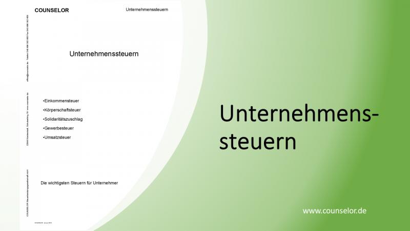 Unternehmenssteuern Deck