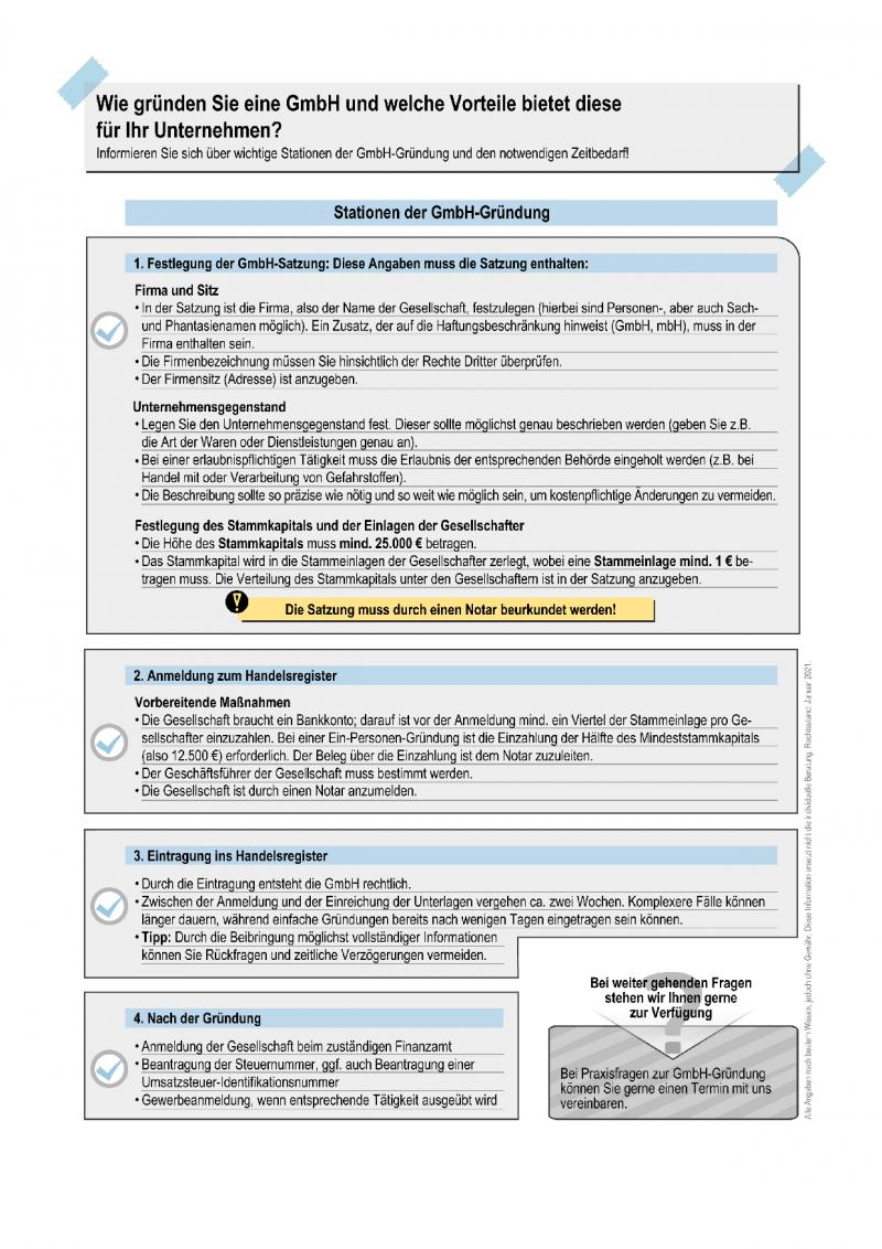 GmbH Gründung