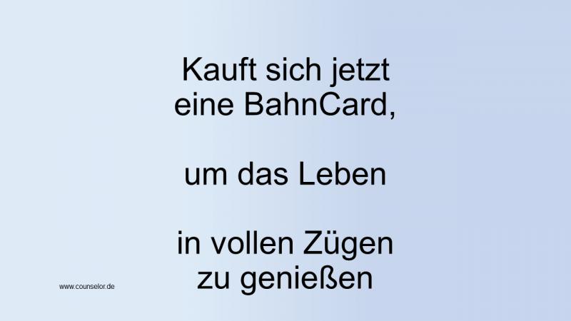 BahnCard kaufen - Steuern sparen