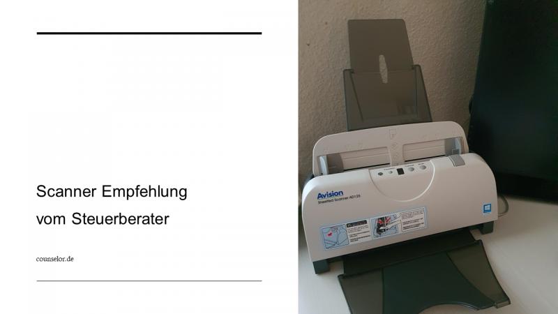 Scanner Empfehlung vom Steuerberater COUNSELOR