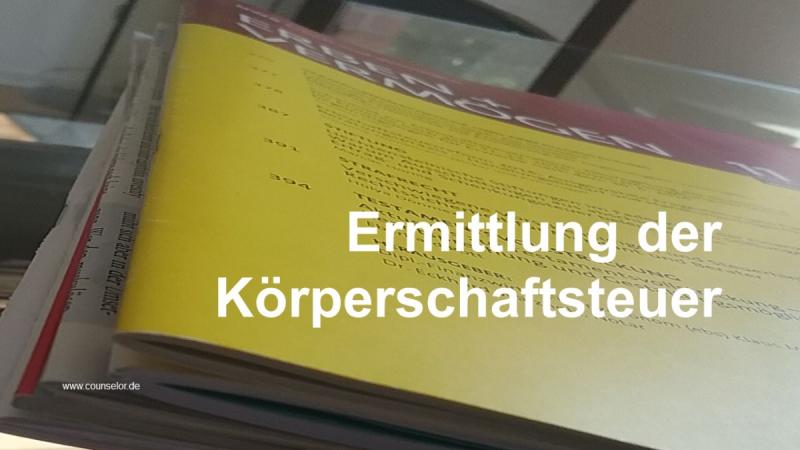 Ermittlung der Körperschaftsteuer