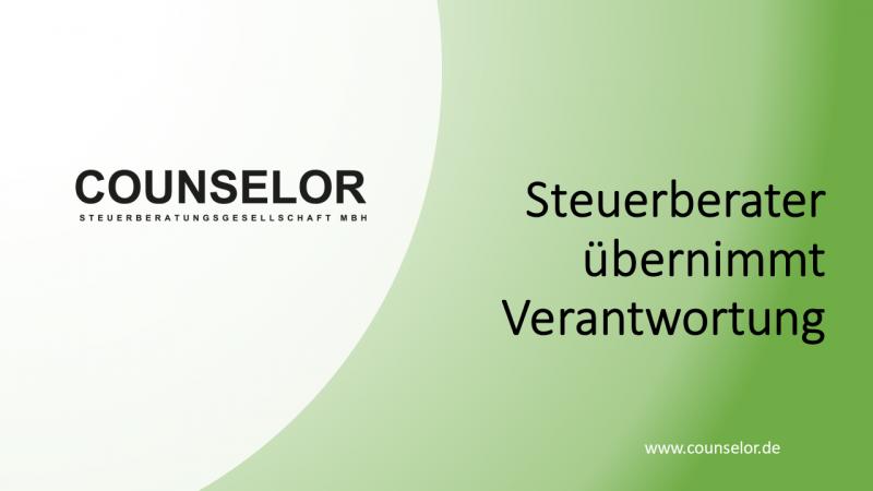 Steuerberater übernimmt Verantwortung