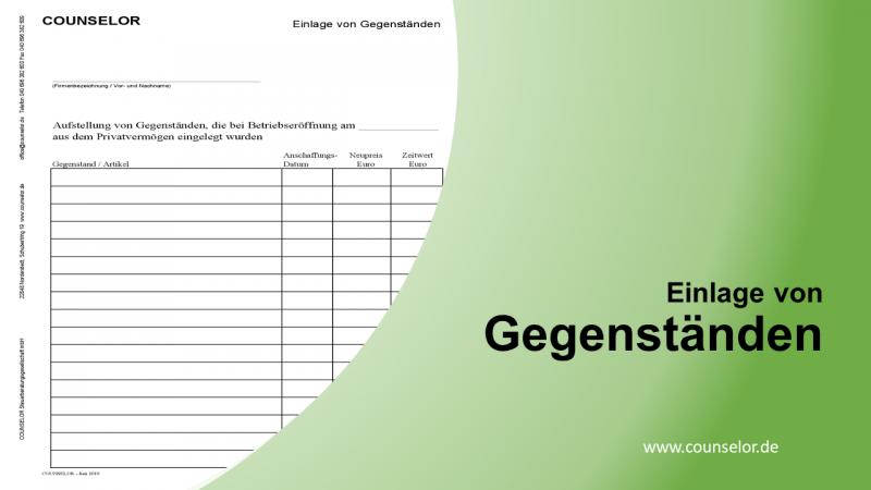 Einlage von Gegenständen Deck2